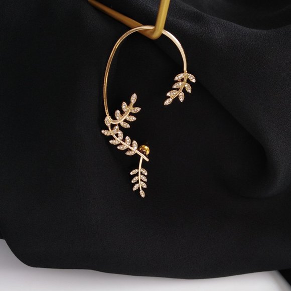 💙💕Last one Olive Leaf single Earring earcuff - Picture 3 of 9